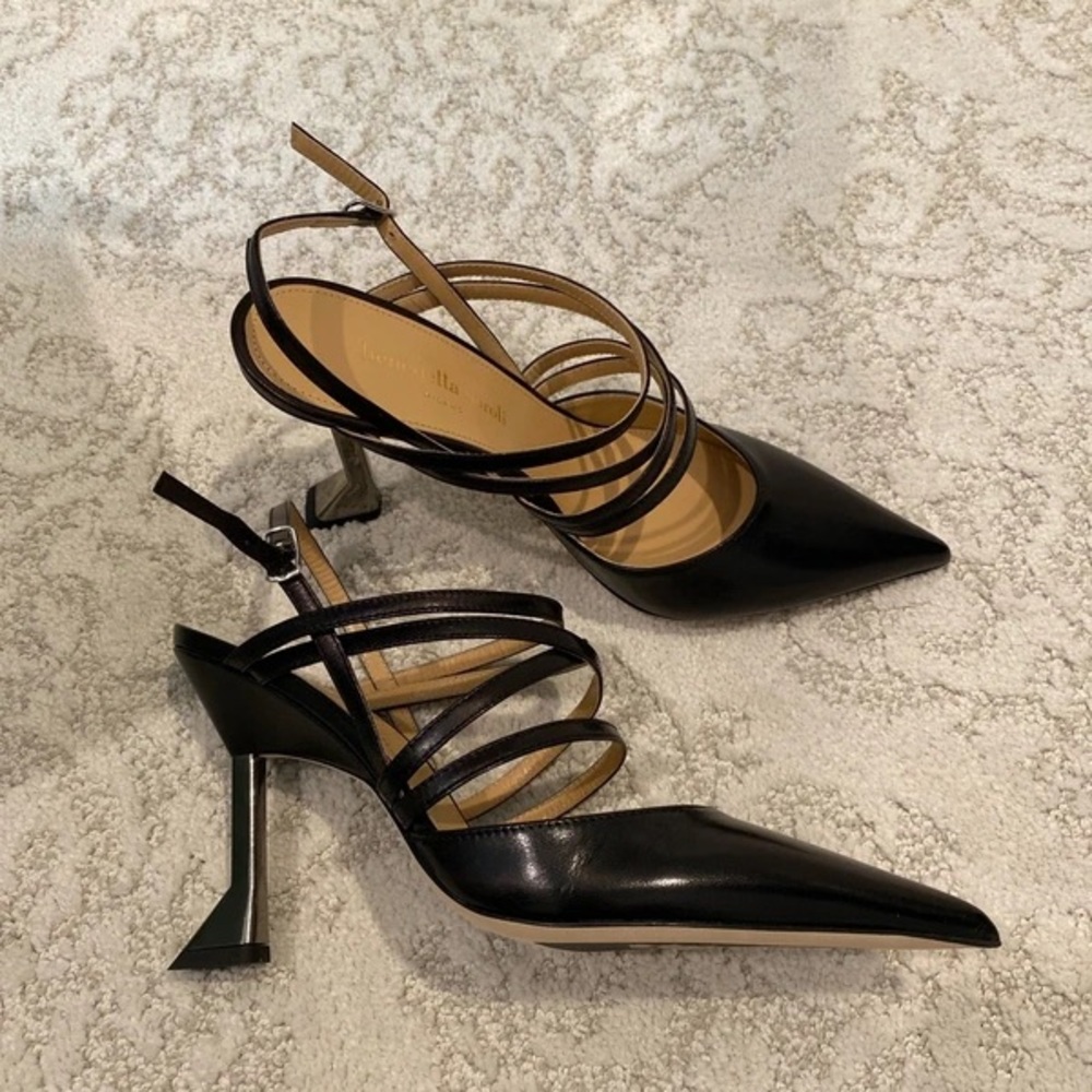 Elegant Black Strappy Heels
